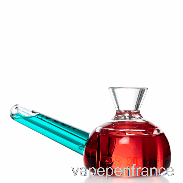 Cheech Verre Double Chignon Congelable Main Pipe Rouge / Bleu Vape Stylo